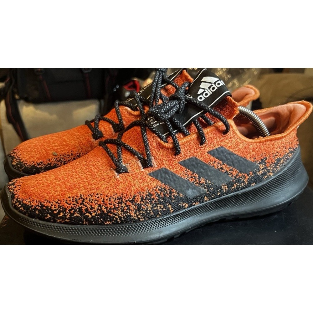 Adidas Sensebounce+ Men's Running Shoes, Sneakers, Orange Black, Size 11 - Picture 2 of 10